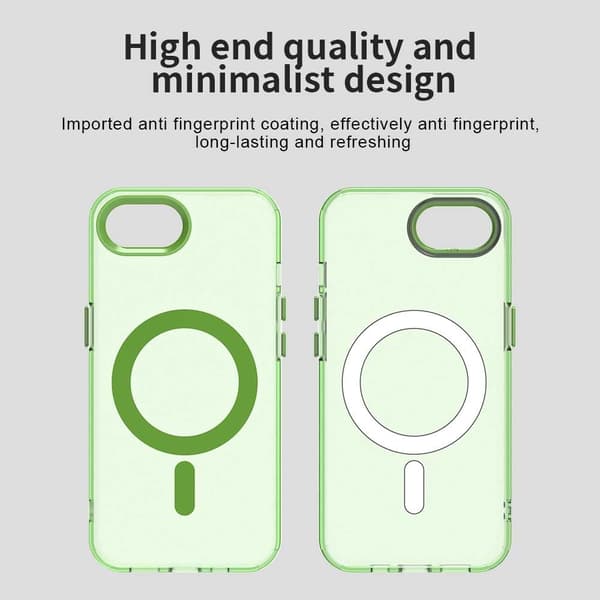 SKALO iPhone 16e Candy Series Hybrid Suojakuori - Vihreä