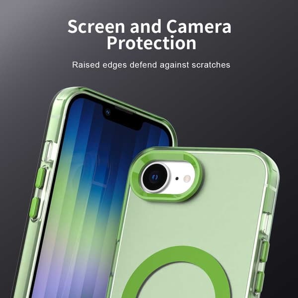 SKALO iPhone 16e Candy Series Hybrid Suojakuori - Vihreä