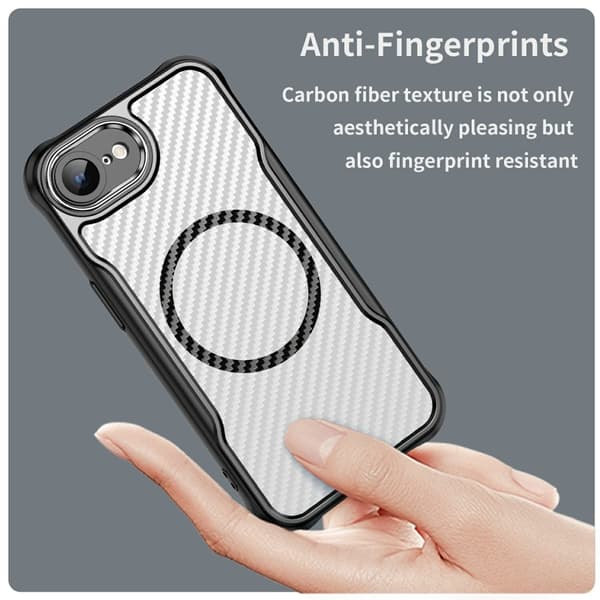SKALO iPhone 16e Translucent Carbon Cover - Sort