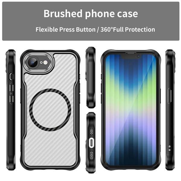 SKALO iPhone 16e Translucent Carbon Cover - Sort