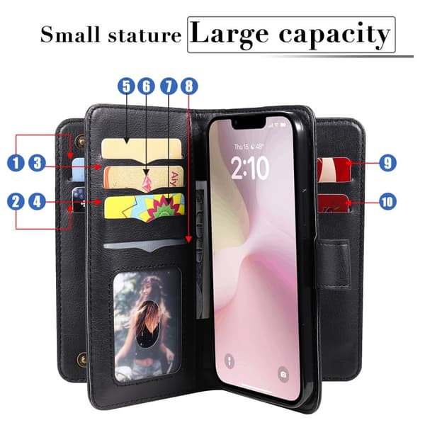 SKALO iPhone 16e KT 10-RUM Flip Cover - Sort