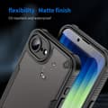 Pikkukuva 7 / 10: SKALO iPhone 16e Armor Hybrid Frosted Suojakuori - Musta