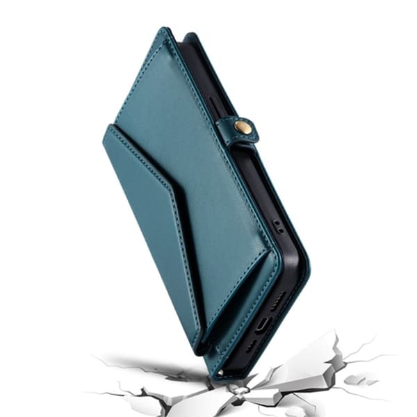 SKALO iPhone 16e PU-Læder Kuvert Flip Cover - Grøn