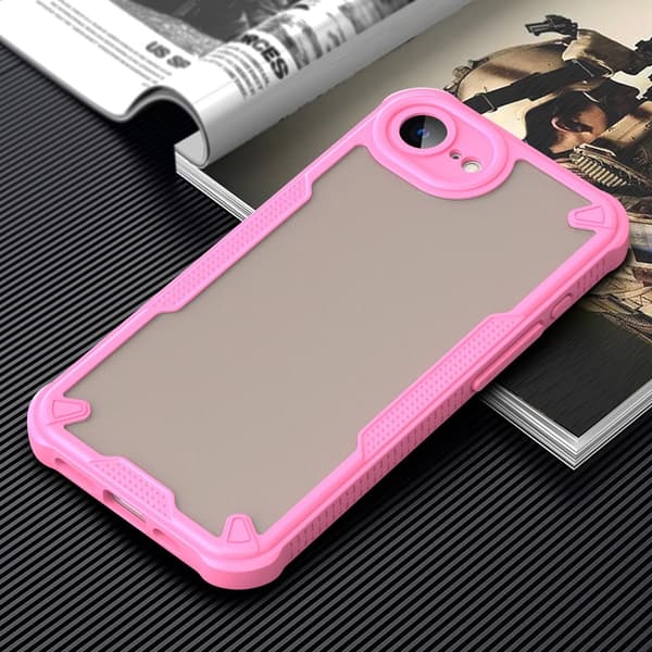 SKALO iPhone 16e Armor Hybrid Frosted Skal - Rosa