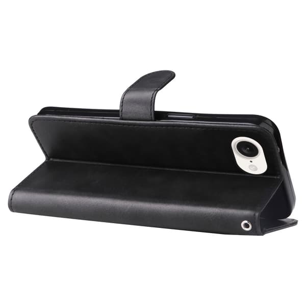 SKALO iPhone 16e Klassisk lynlås Flip Cover - Sort