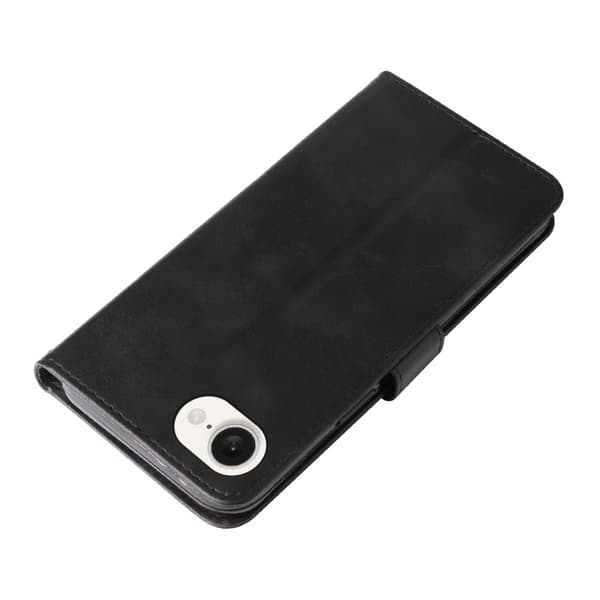 SKALO iPhone 16e Klassisk lynlås Flip Cover - Sort