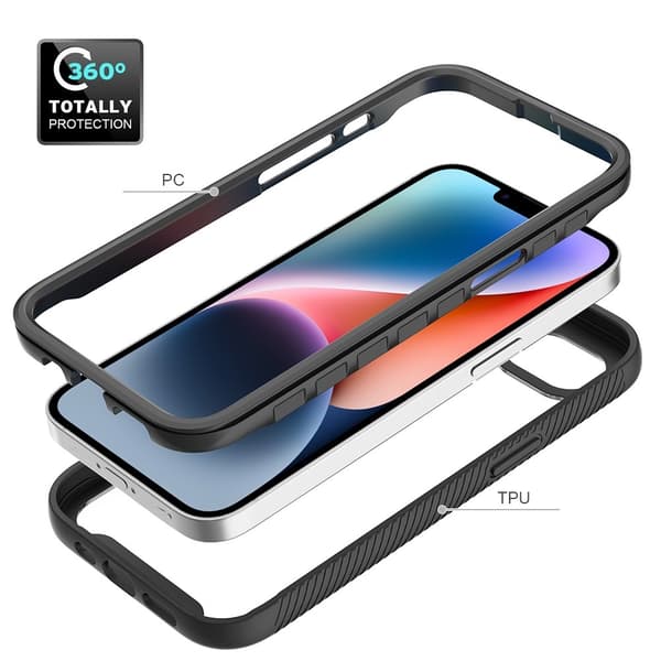 SKALO iPhone 16e Shockproof Clear Hybrid Cover - Lilla