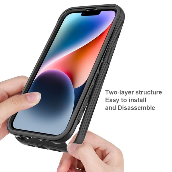 SKALO iPhone 16e Shockproof Clear Hybrid Cover - Lilla