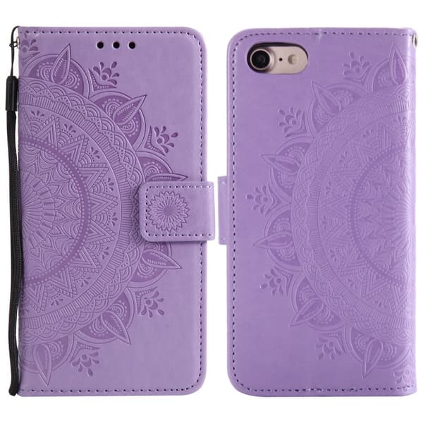 SKALO iPhone 16e Mandala Flip Cover - Lilla