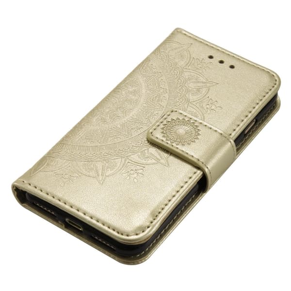 SKALO iPhone 16e Mandala Flip Cover - Guld