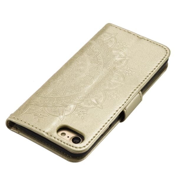 SKALO iPhone 16e Mandala Flip Cover - Guld
