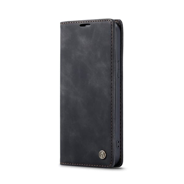CaseMe iPhone 16e 013 Series PU-Læder Flip Cover - Sort