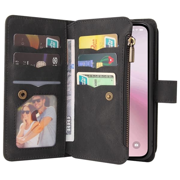 SKALO iPhone 16e KT-2 Big Wallet 17-RUM Flip Cover - Sort