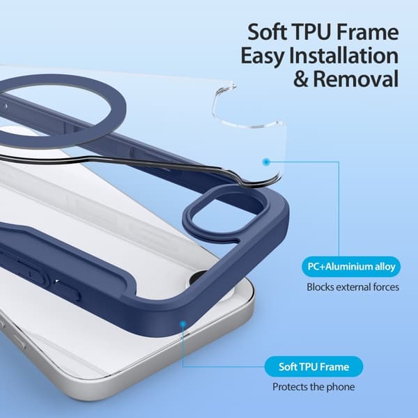 DUX DUCIS iPhone 16e Skin X Pro Flip Cover - Blå