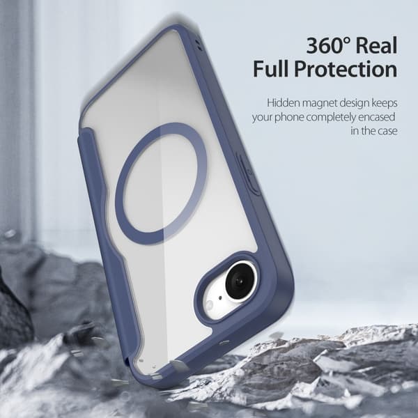 DUX DUCIS iPhone 16e Skin X Pro Flip Cover - Blå