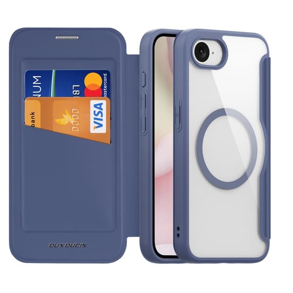 DUX DUCIS iPhone 16e Skin X Pro Lompakkokotelo - Sininen