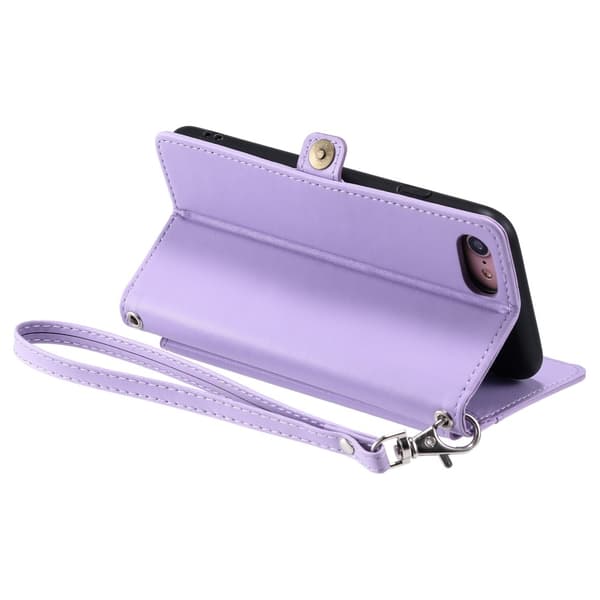 SKALO iPhone 16e PU-Læder Kuvert Flip Cover - Lilla