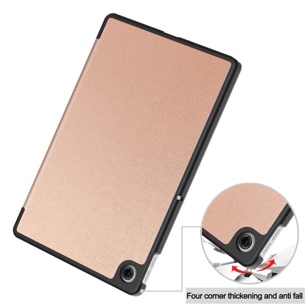 SKALO Lenovo Tab 10.1" Trifold Kotelo - Ruusukulta
