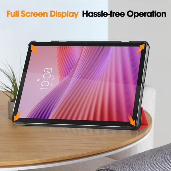SKALO Lenovo Tab 10.1" Trifold Kotelo - Punainen