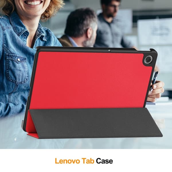 SKALO Lenovo Tab 10.1" Trifold Kotelo - Punainen