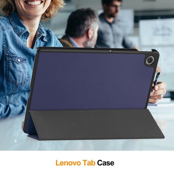 SKALO Lenovo Tab 10.1" Trifold Fodral - Mörkblå