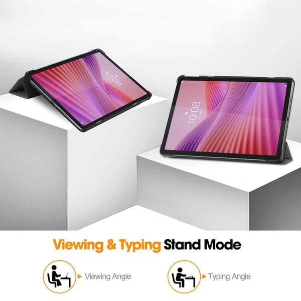 SKALO Lenovo Tab 10.1" Trifold Kotelo - Harmaa