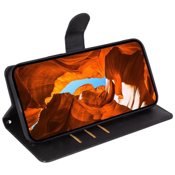 Motorola Moto G55 5G Plånboksfodral Läder Svart