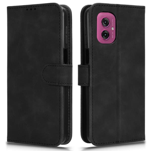 Motorola Moto G55 5G Fodral Läder Svart