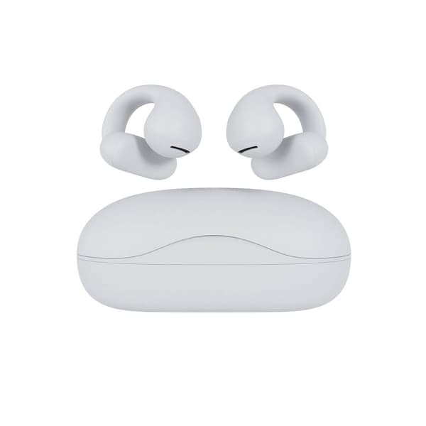 Happy Plugs In-Ear Hörlurar Clip OWS True-Wireless Vit