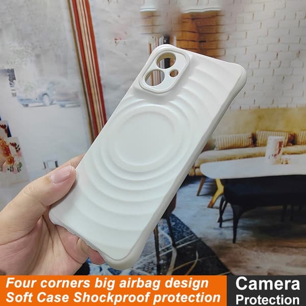 IMAK Motorola Moto G55 5G Skal Waterdrop Matt Vit