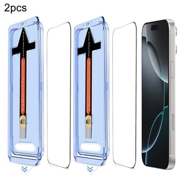 iPhone 16 Pro 2-PACK Skärmskydd Heltäckande Härdat Glas