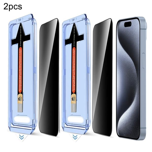 iPhone 15 Pro 2-PACK Skärmskydd Härdat Glas Privacy