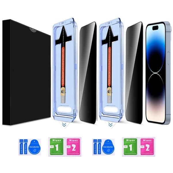 iPhone 14 Pro 2-PACK Skärmskydd Härdat Glas Privacy