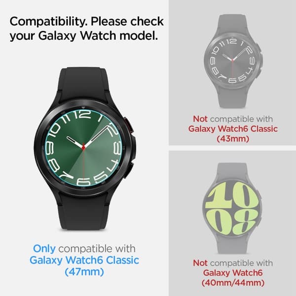 Spigen Galaxy Watch 6 Classic 47 mm 2-PACK "Ez Fit" Glas.tR
