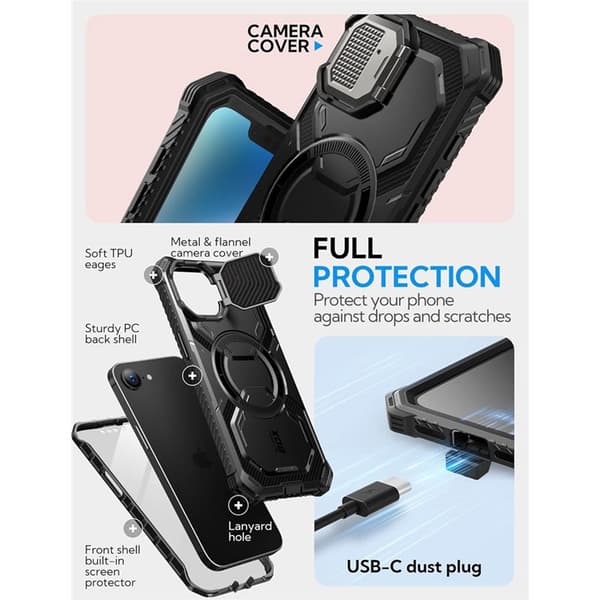 i-Blason Armorbox kotelo Apple iPhone 16e - Musta