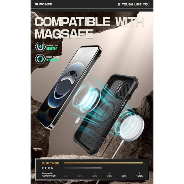 SUPCASE UB Mag XT kuori Apple iPhone 16e - Musta