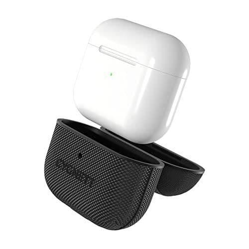CYGNETT TEKVIEW POD Skyddsfodral för AirPods 3:e generationen - Svart - Trådlös laddning - Halkfritt tyg