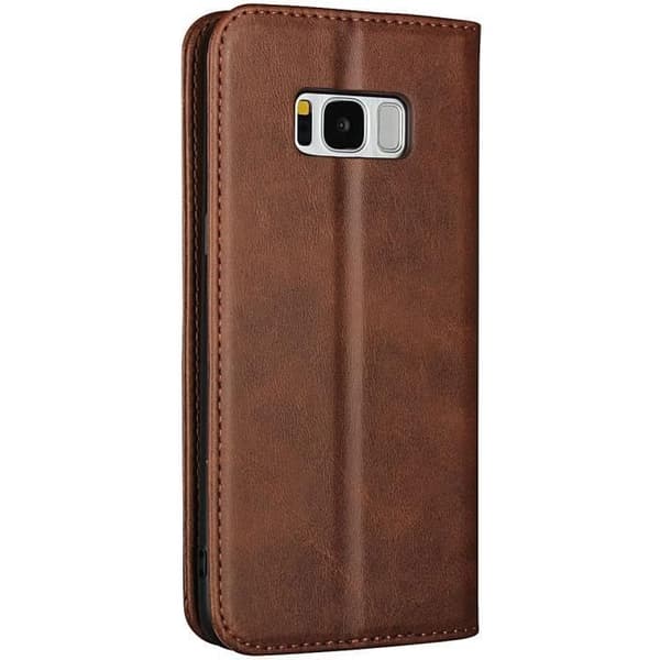 Samsung S8-fodral, premiumläderplånbok med mjuk TPU-stötdämpning, [3 kortplatser]I4320