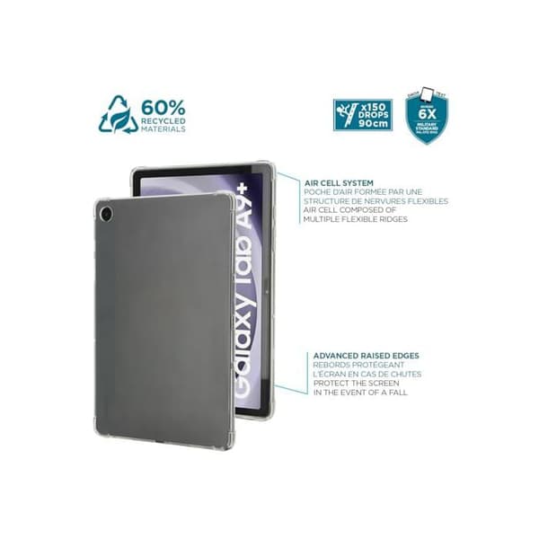 MOBILIS Skyddsfodral för Galaxy Tab A9+ 11'' - Förstärkta hörn - Genomskinlig
