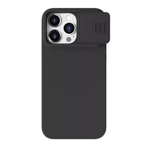 Nillkin CamShield Silky Silikone etui til iPhone 15 Pro (klassisk sort))