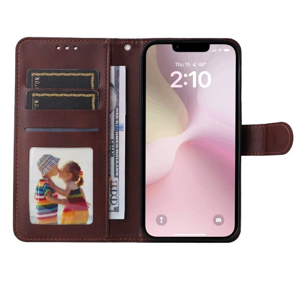 SKALO iPhone 16e PU-läder Plånboksfodral