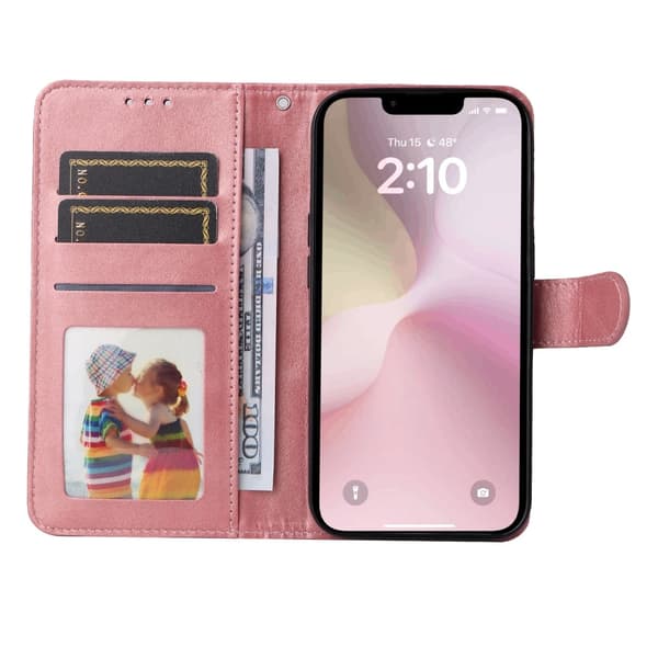 SKALO iPhone 16e PU-läder Plånboksfodral