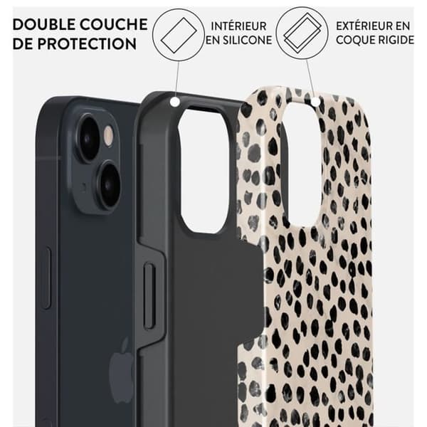 Coque för iPhone 15 Tough Antichocs Modell Almond Latte Burga Beige