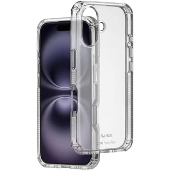 Skydd för iPhone 16 Plus - HAMA - Extreme Protect - D3O® - Transparent - Stötsäker