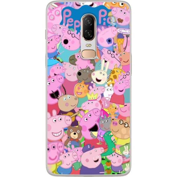 OnePlus 6 Gennemsigtig cover Greta Gris