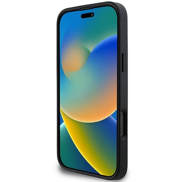 IPhone 16 Pro Max Fodral - DKNY Läder Kvadra Nacke Logotyp (DKHCP16XPQQDSLK) - Noir