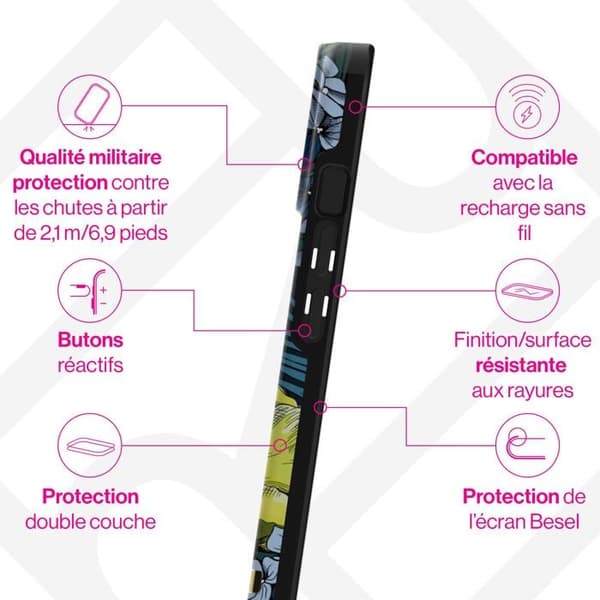 Coque telefon - bumper telefon Richmond - finch Coque för iPhone 15/14, standard Blomma av Saffran