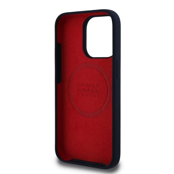 Coque för iPhone 15 Pro Max - Red Bull Racing Silikon Oversize Vertikalt Logo Vertikal MagSafe (RBHMP15X24SIX24SIOLRV) - Marin