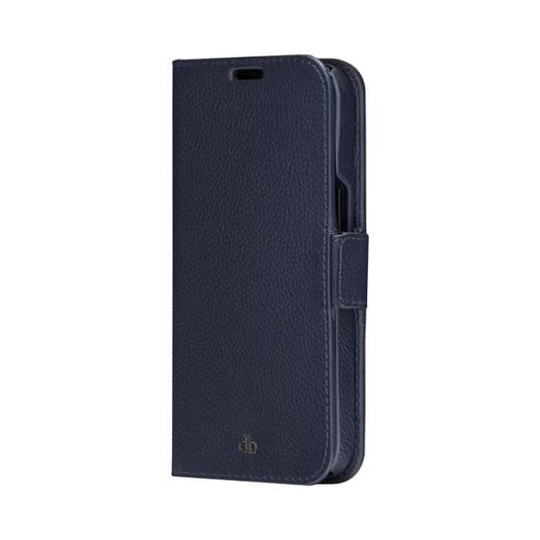 Fodral för iPhone 14 Plus Folio 2 i 1 - DBRAMANTE1928 - Modell New York - Läder - Blå