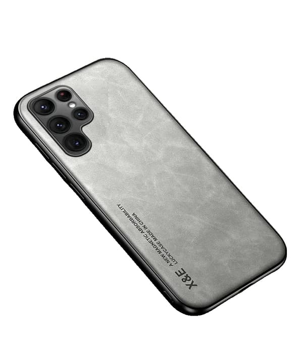 Luksusnahkainen magneettikotelo, täysi suojaus, kestävä,Huawei P20:lle, harmaa